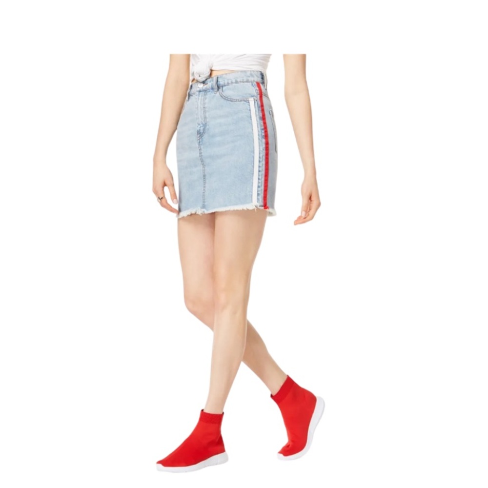 Kendall+ Kylie🦎Side Stripe Denim Skirt🌵